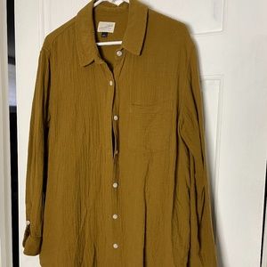 Universal Thread Gold Button Down Cotton Shirt